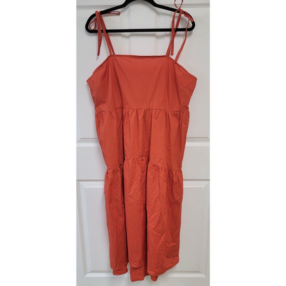 Who What Wear Sleeveless Baby Doll High Low Sundress Red Clay Women's Size XXL - Picture 4 of 11